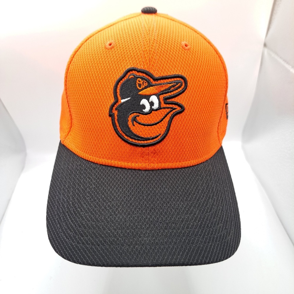 Baltimore Orioles New Era 39THIRTY Hat Orange Black Stretch Fit Cap Medium/Large